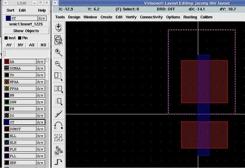 數(shù)字集成電路版圖設計（二） Cadence IC中簡單的反相器版圖設計